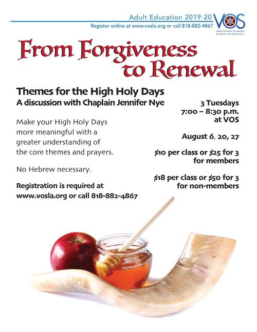Banner Image for From Forgiveness to Renewal:  Themes for High Holidays